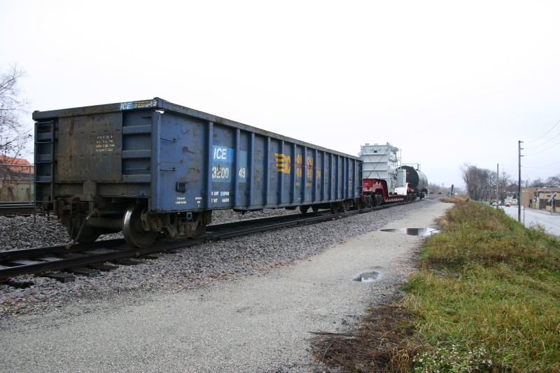 West spur showing freight cars