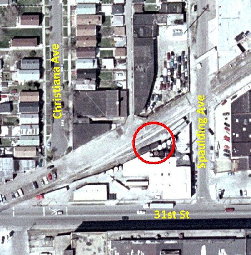 Location of tank car