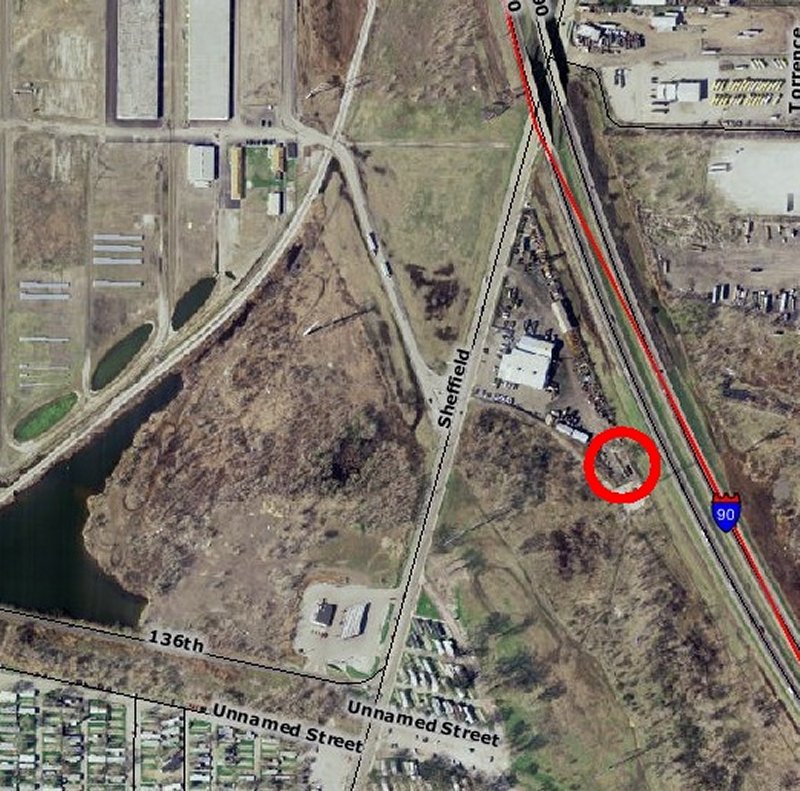 Location of tank car